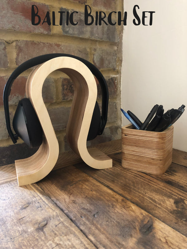 headphone stand and pencil pot