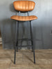 high back leather bar stool