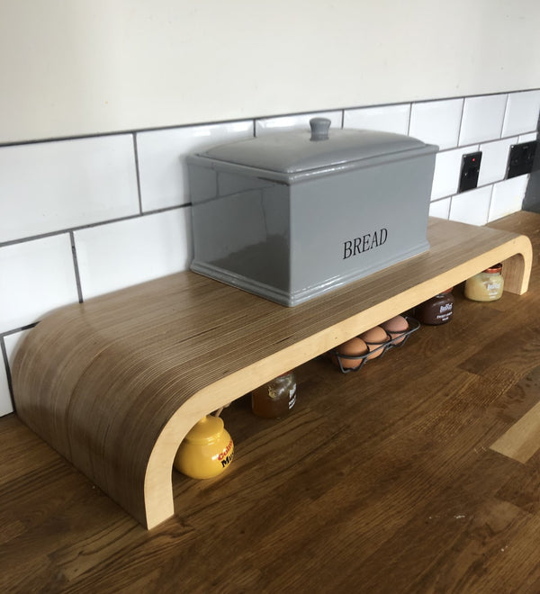 The Kenji - Freestanding Baltic Birch Multi Purpose Kitchen Worktop Shelf/Space Saver/Monitor Stand
